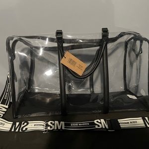 Steve Madden large clear weekend bag